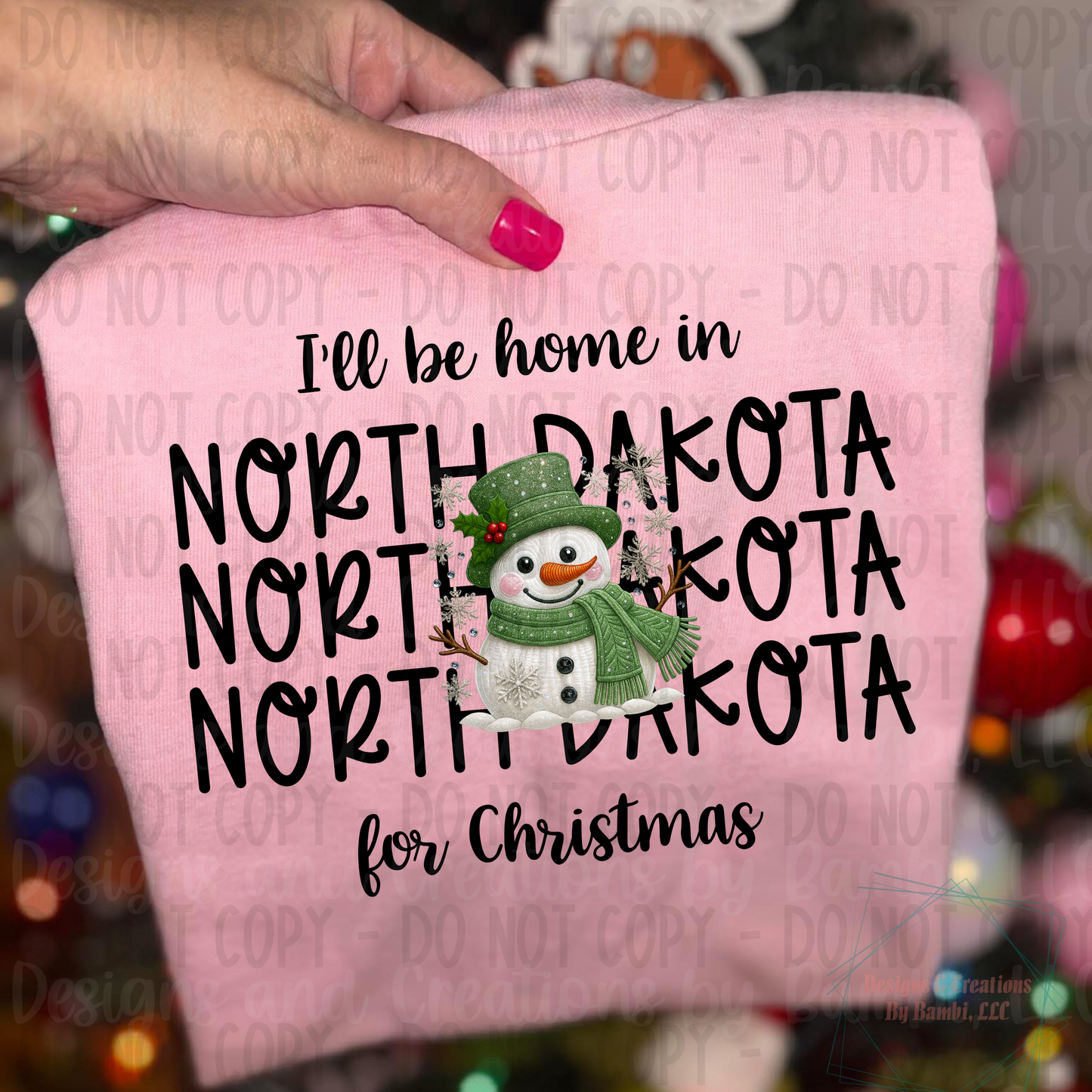 I'll Be Home in States Sage Snowman Black Font Digital Bundle