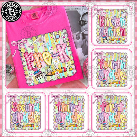 Neon Grades With Pencil Grades Pre K Through Fourth Grade Collection