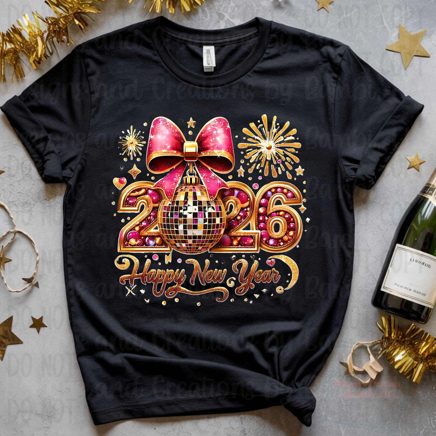 New Year 2026 Pink and Gold