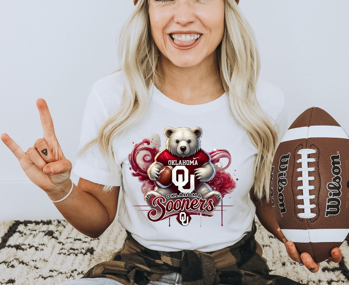 OU Sooners with Bear