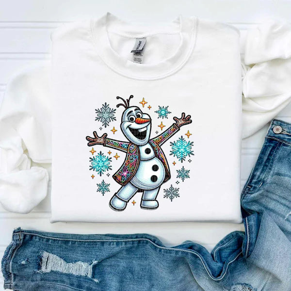 Olaf with Coat Faux Embroidery