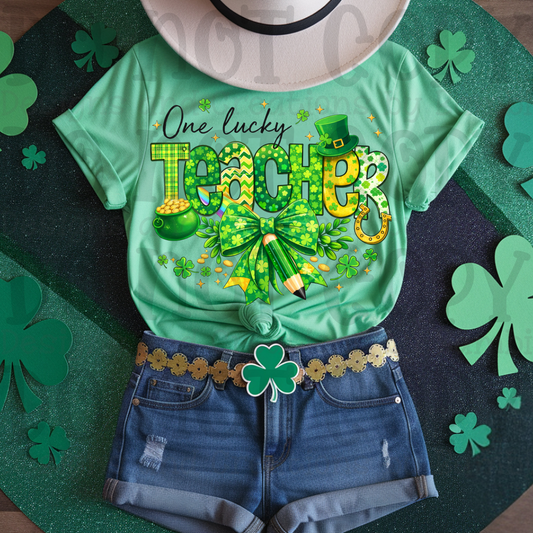 One Lucky Teacher with Pencil