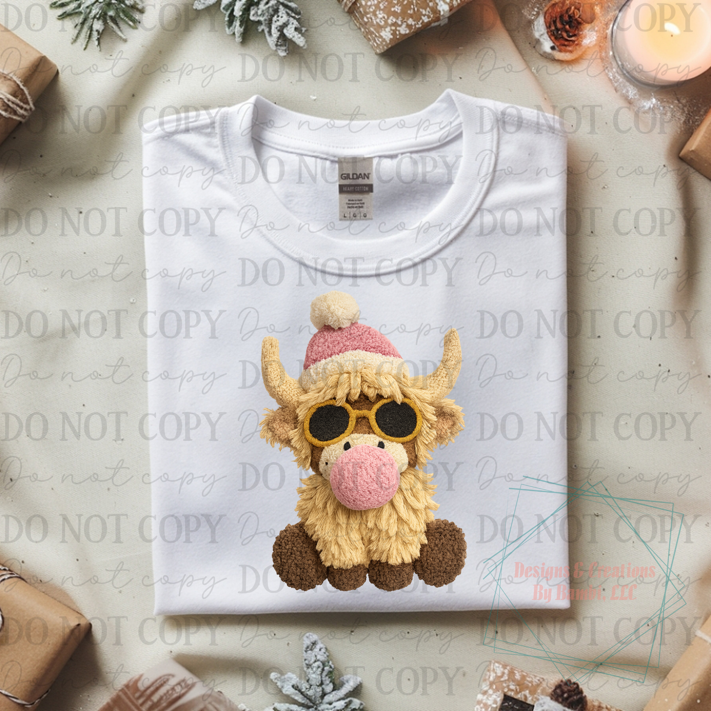 Christmas Highland Cow Digital Bundle Collab