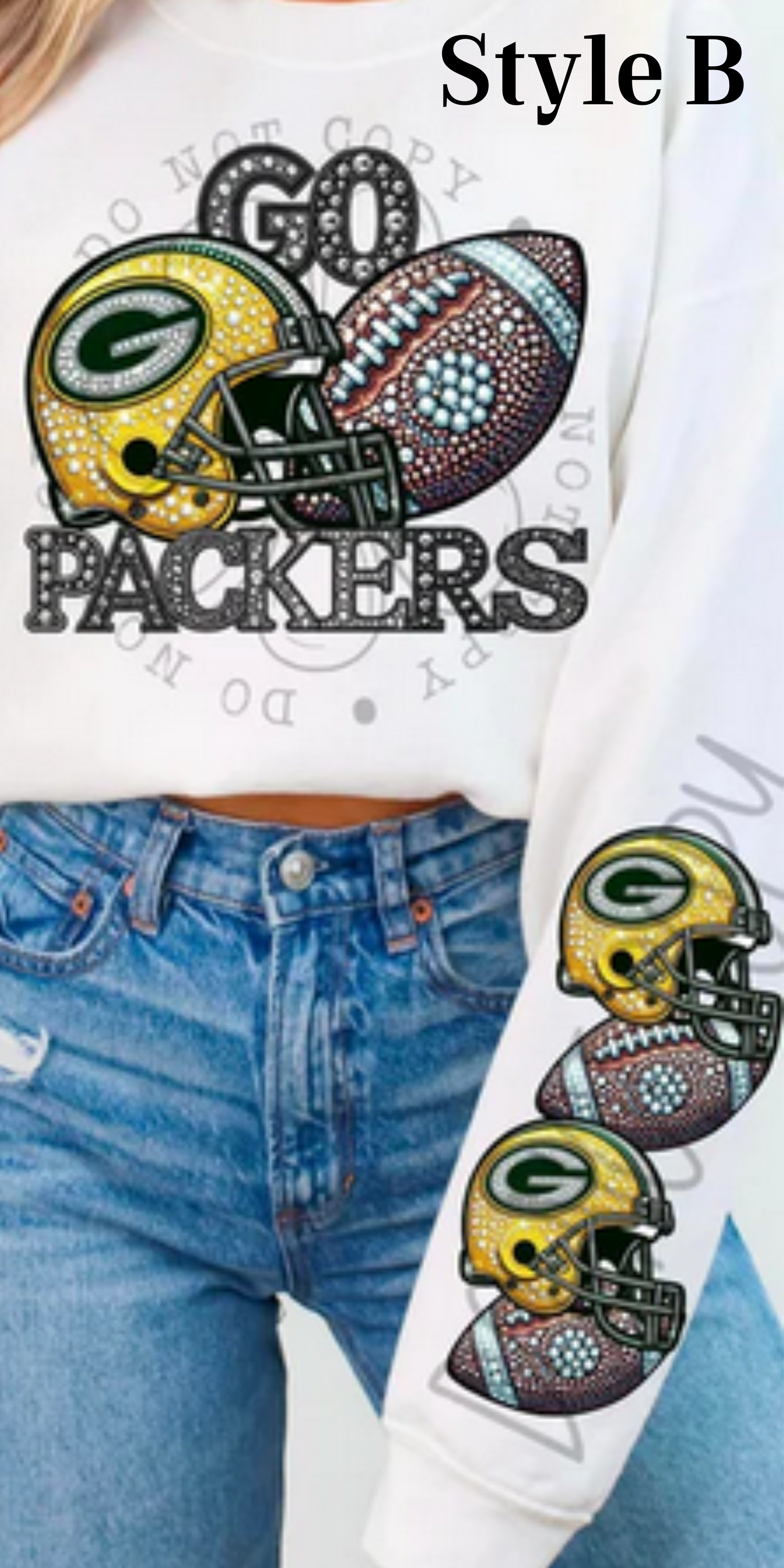 Faux Rhinestones and Embroidery Football Teams Collection