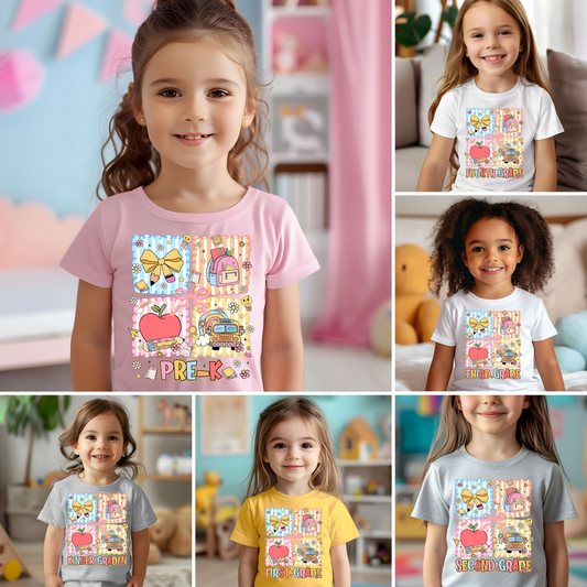 Pastel Frames Back To School Grade Collection