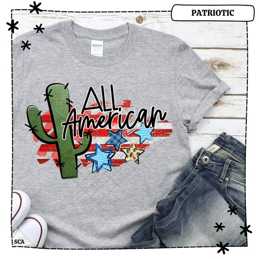 Patriotic All American with Cactus