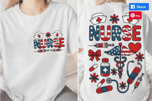 Patriotic Nurse (Pocket/Back)