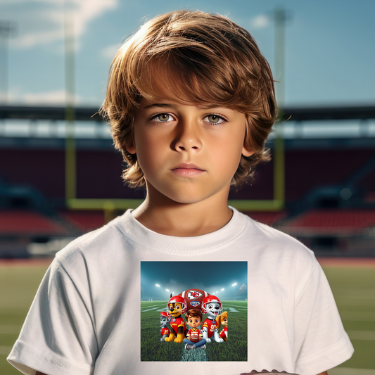 Paw Patrol with Chiefs Football Field and Boy