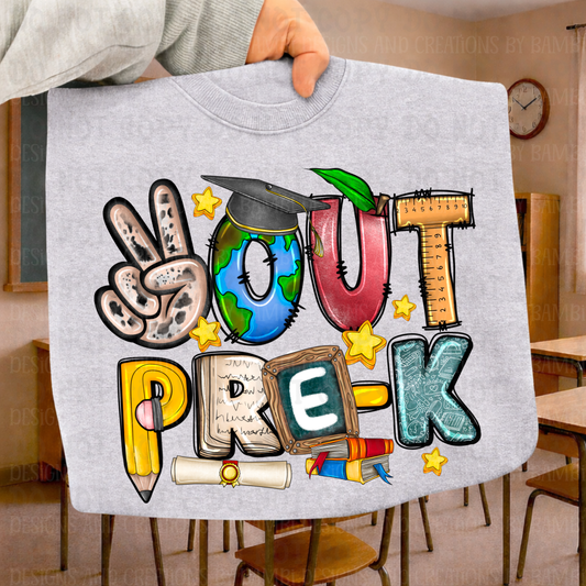 Peace Out Pre-K with Hat