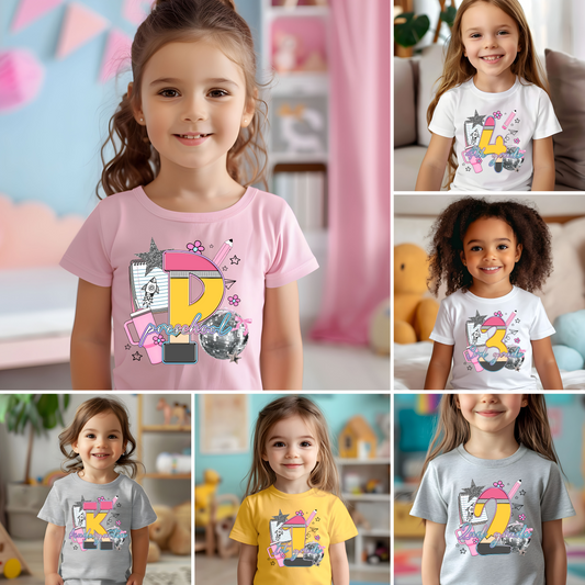 Pencil Font with Paper Back To School Collection