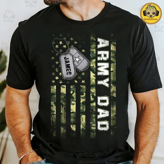 Personalized Army Dad With Dog Tags