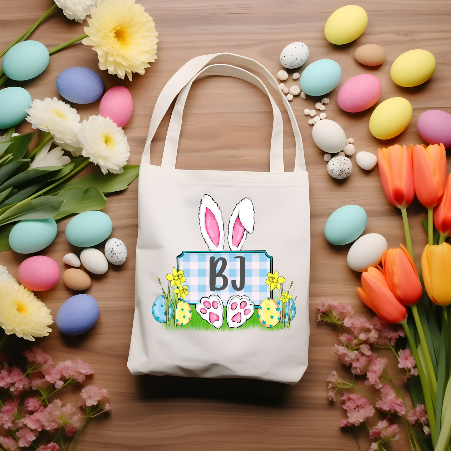 Personalized Easter Canvas Tote For the Little Princes