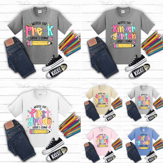 Personalized Watch Out Pastel Back To School Grade Collection