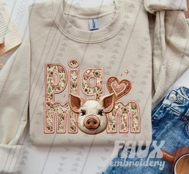 Farm Animals in Faux Embroidery Collection