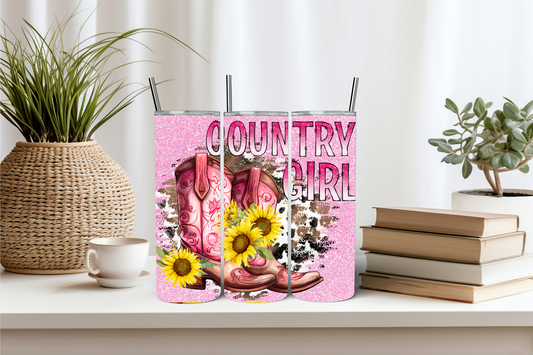 Pink Country Girl Tumbler