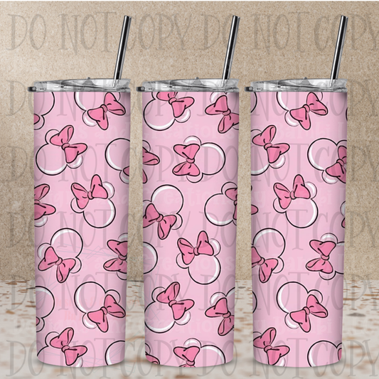 20oz Sublimation Pink Minnie Tumbler