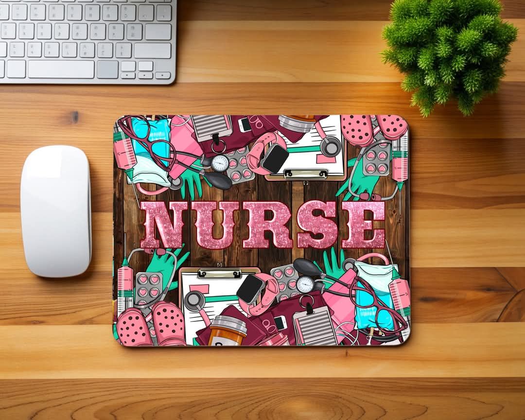 Pink Nurse Mouse Pad
