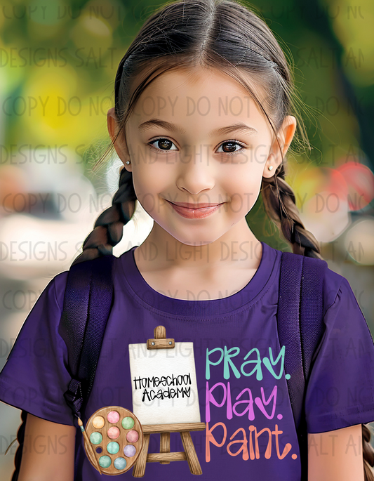 Play-Pray-Paint Homeschool Purple