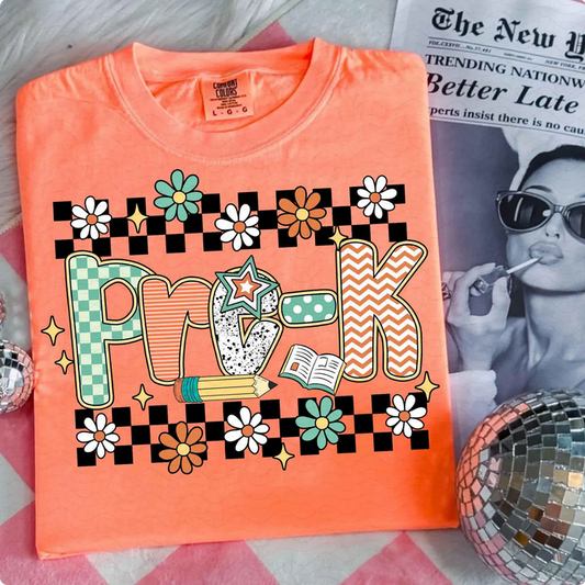 Girly Checkered Floral Grade Collection