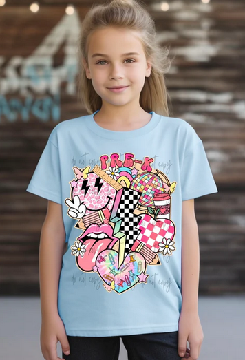 Pink Retro Grades Checkered Lightening Bolts Collection