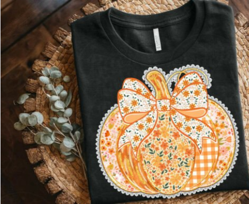 Preppy Autumn Coquette Pumpkin