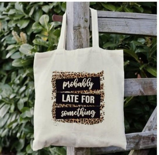 Probably Late for Something Book Bag