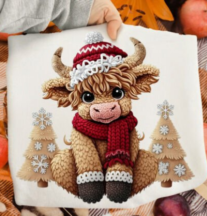 Christmas Highland Cow Digital Bundle Collab