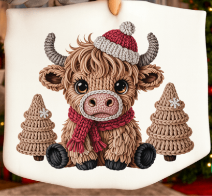 Christmas Highland Cow Digital Bundle Collab