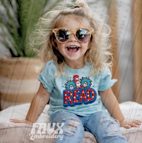 Read Suess Faux Embroidery/Glitter Look