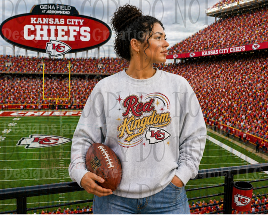 Red Kingdom Chiefs Faux Embroidery