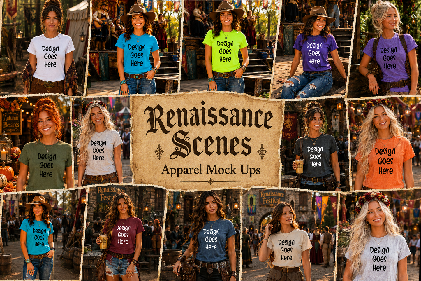 May-June-July Apparel Mock Up Drives (Large Variety of Themes, Brands, and Colors)