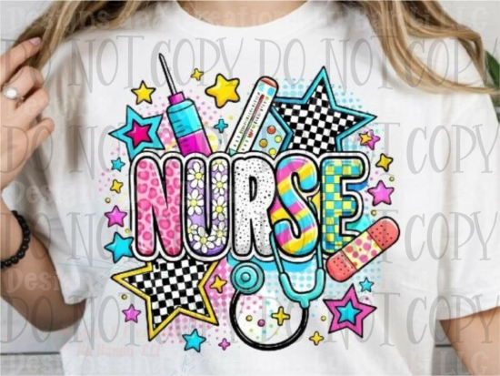 Retro Nurse with Stethoscope