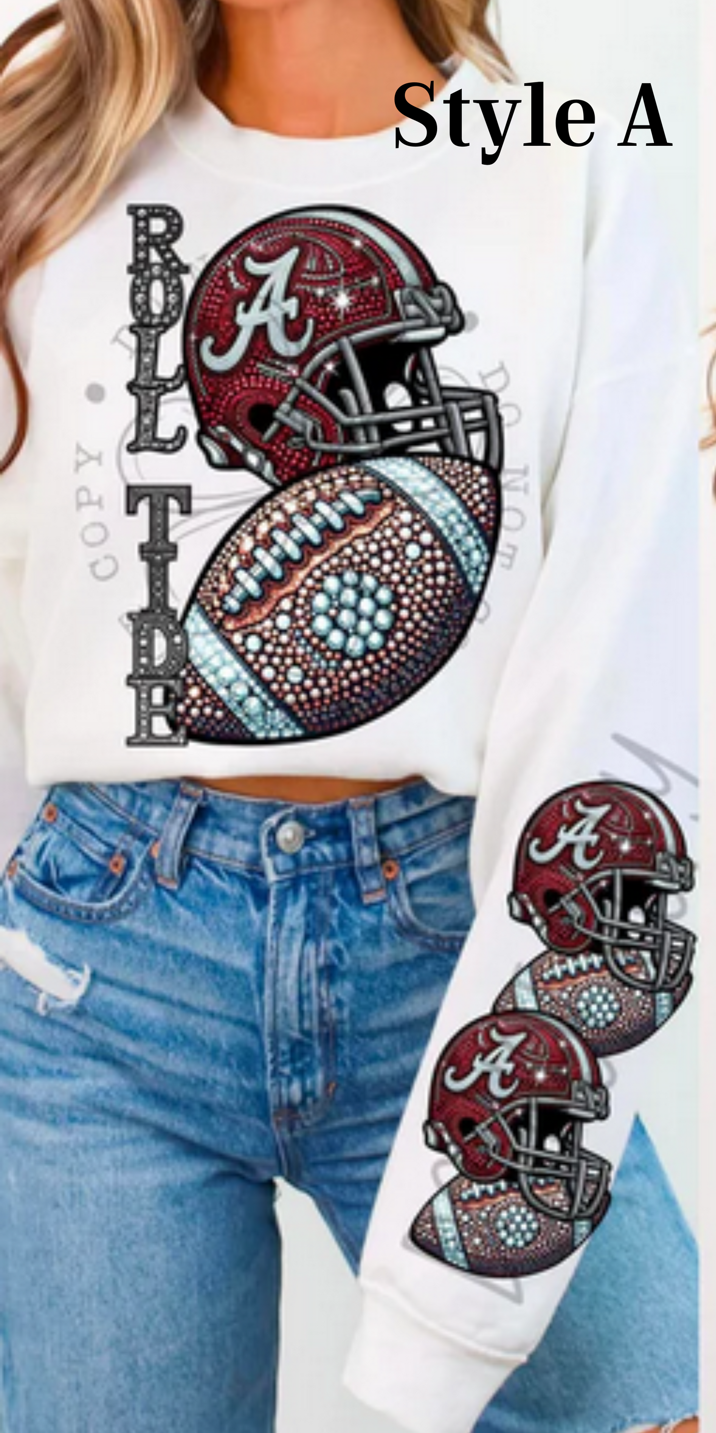 Faux Rhinestones and Embroidery Football Teams Collection