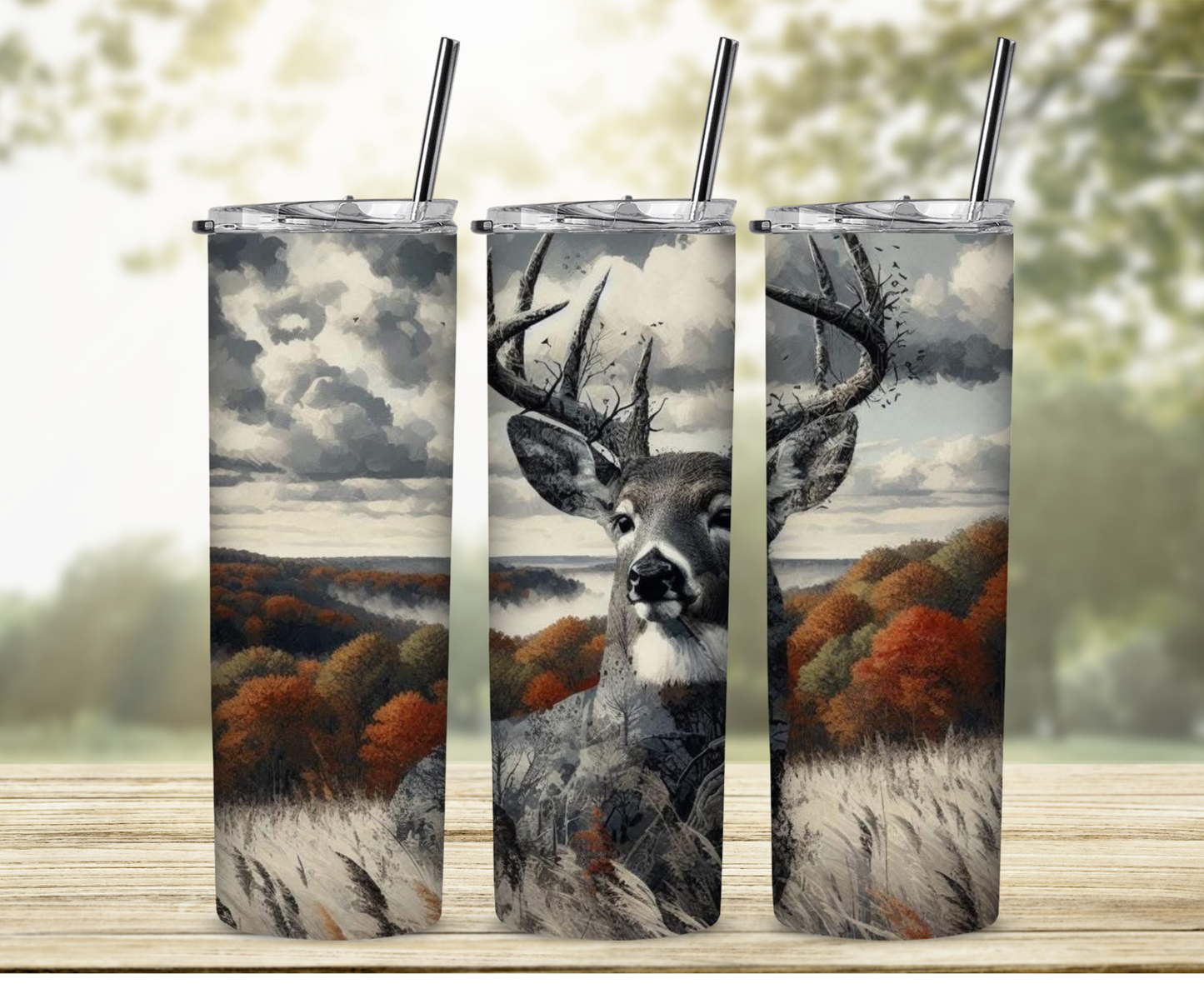 Rustic Deer Sublimation Tumbler