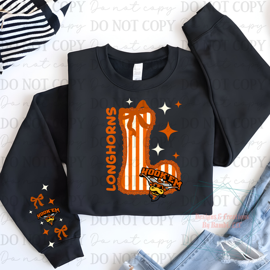 Seersucker L for Texas Longhorns with Sleeve