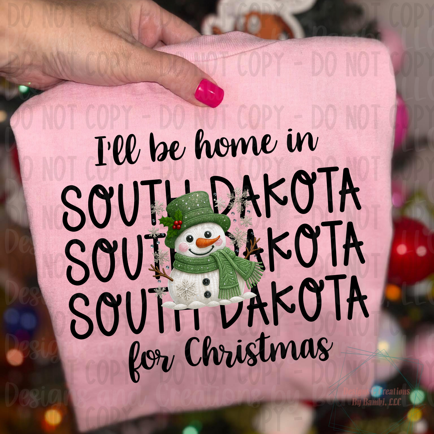 I'll Be Home in States Sage Snowman Black Font Digital Bundle