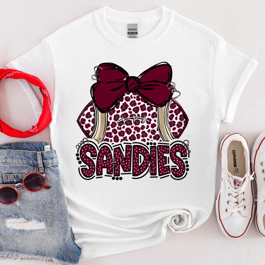 Sandies Leopard Football with Bow