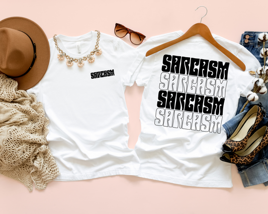 Sarcasm Stacked Completed Tee- Adult