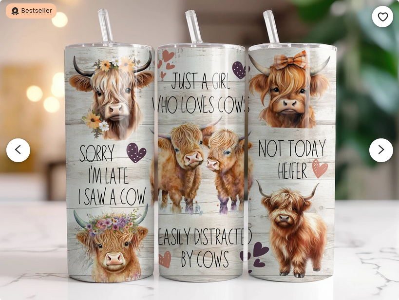 Just a Girl that Loves Highland Cows Sublimation Tumbler