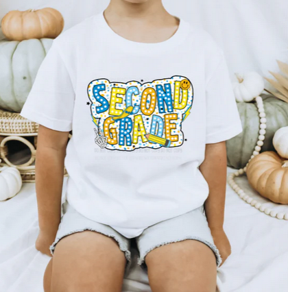 Blue Yellow Polka Dot Grades Collection