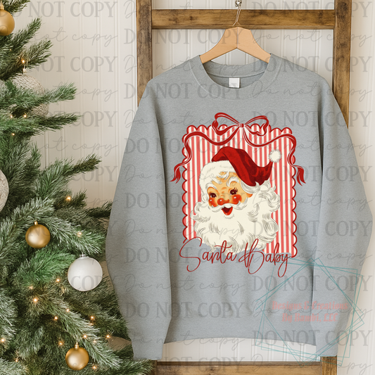 Seersucker Red Santa Baby