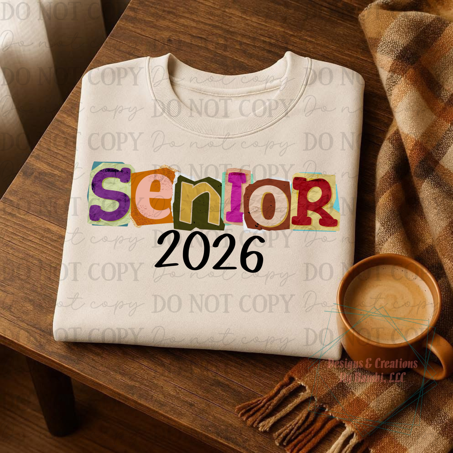 Senior 2026 in Multi Color Paper