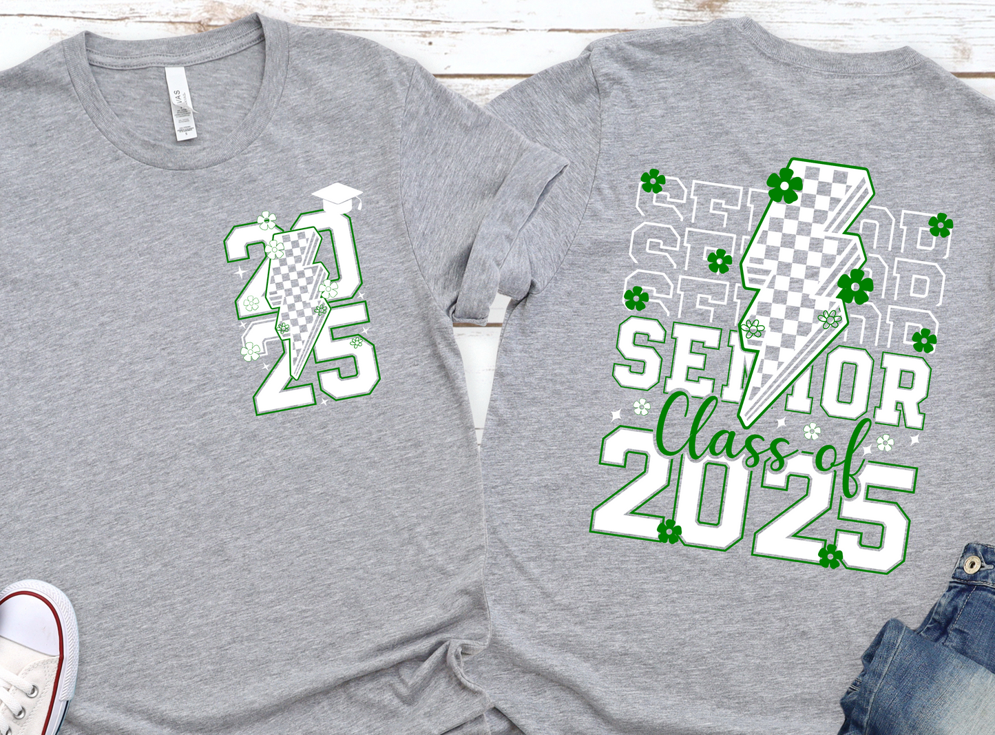 Senior Class of 2025 With Lightening Bolt Collection (Pocket/Back)