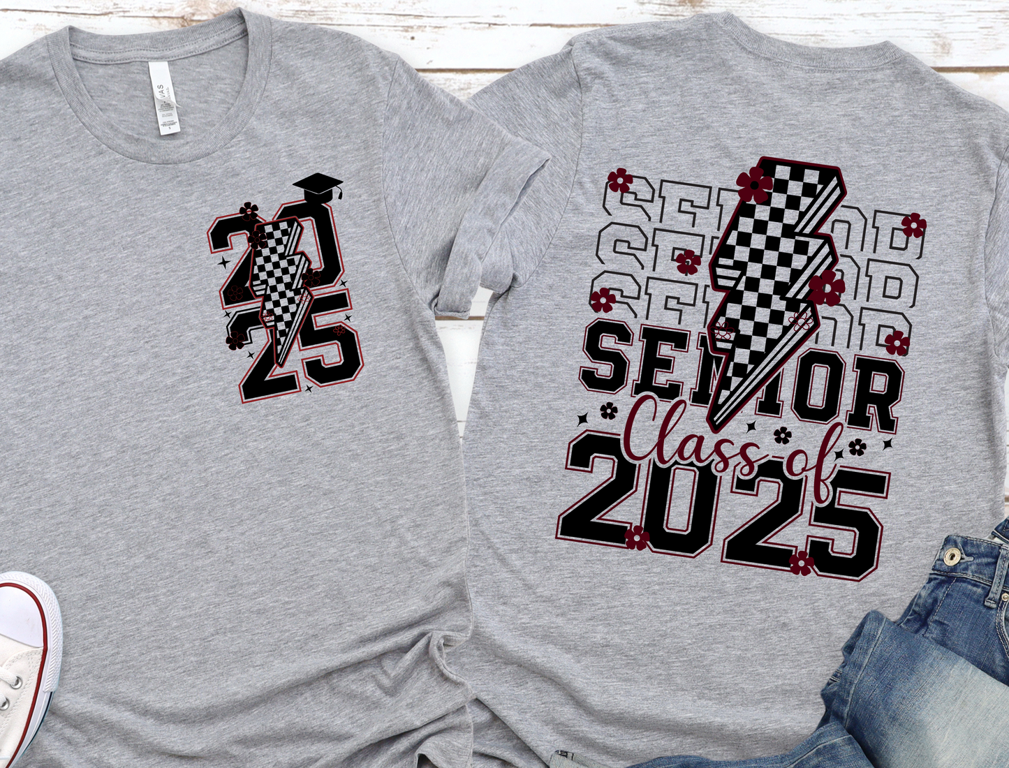 Senior Class of 2025 With Lightening Bolt Collection (Pocket/Back)