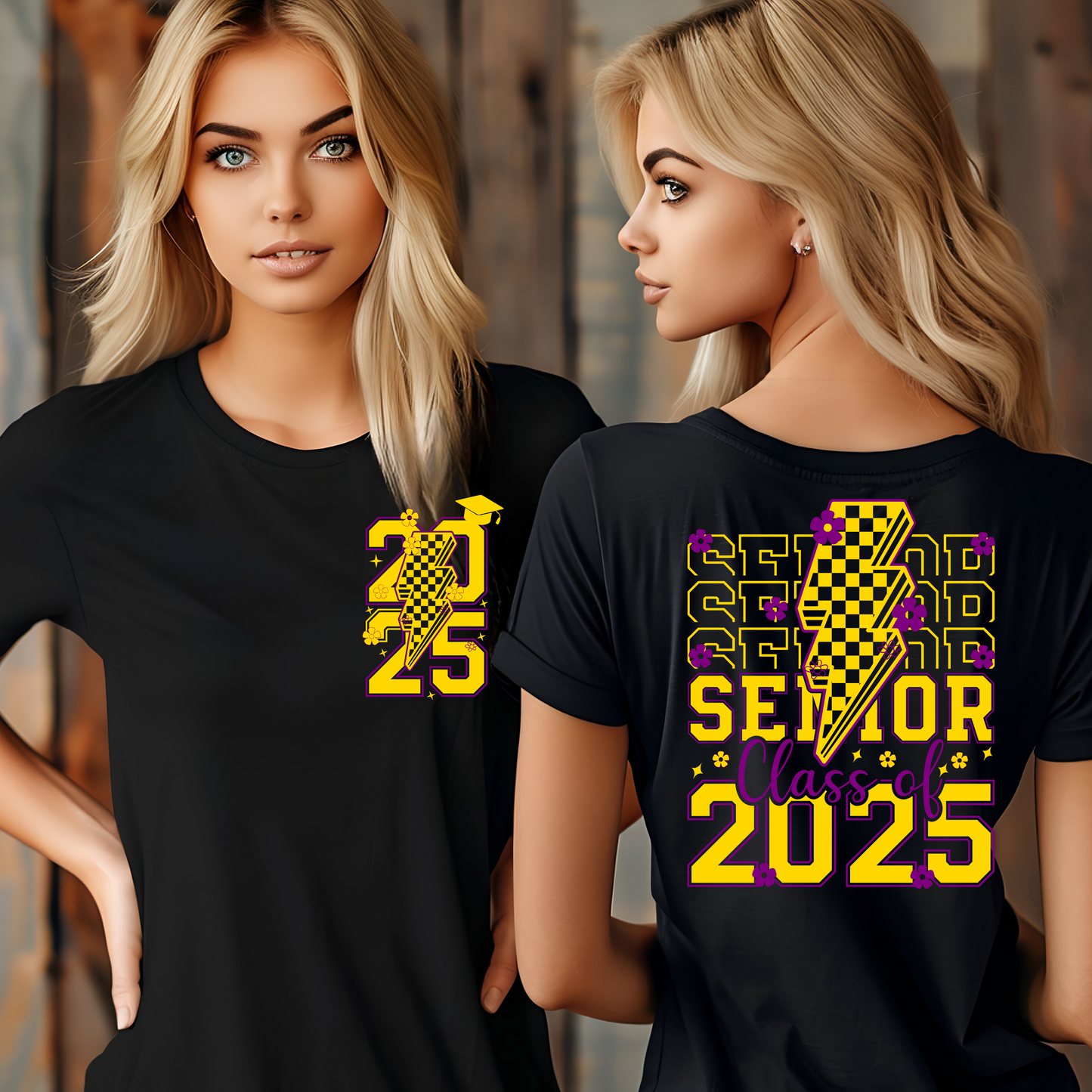 Senior Class of 2025 With Lightening Bolt Collection (Pocket/Back)