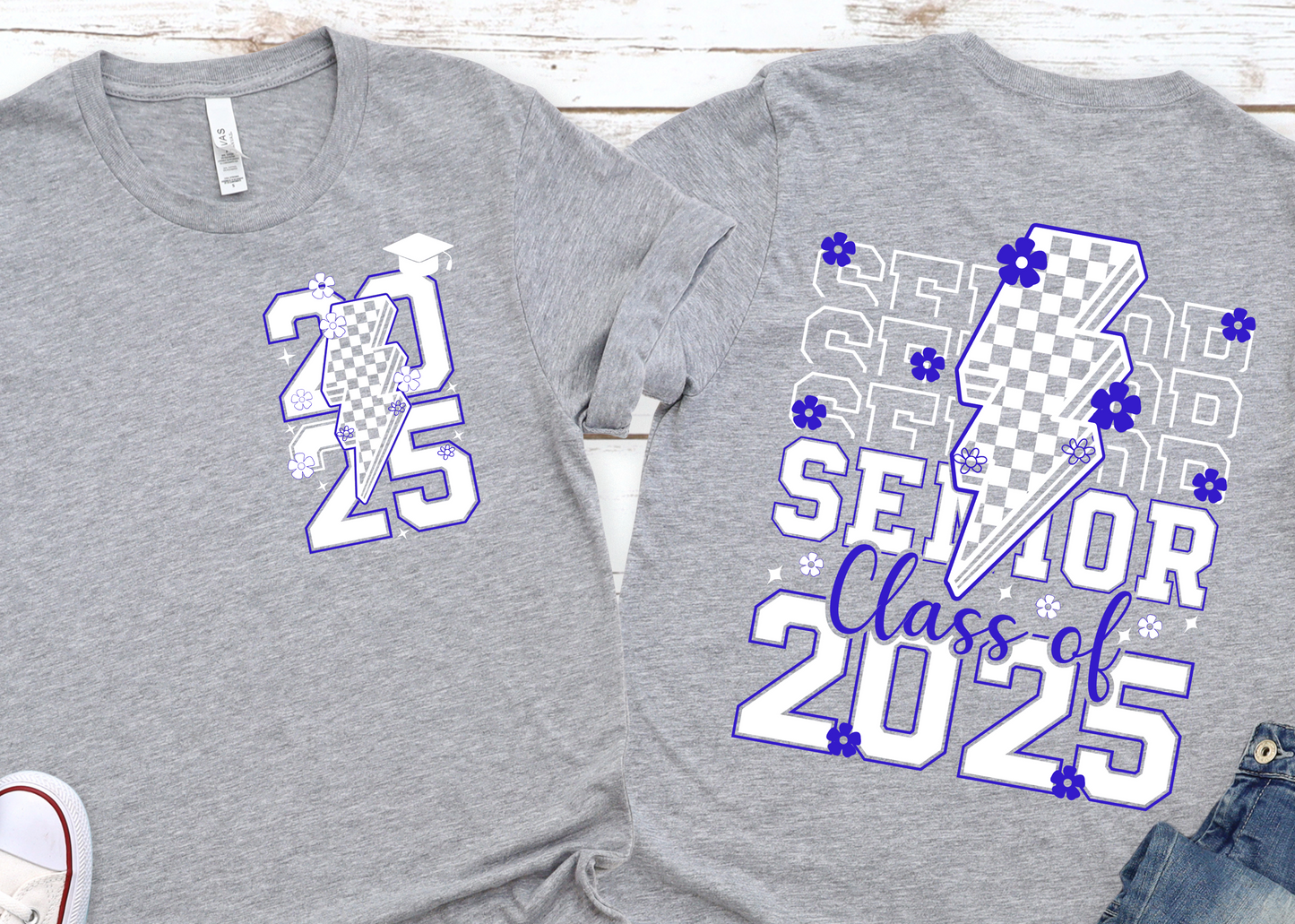 Senior Class of 2025 With Lightening Bolt Collection (Pocket/Back)