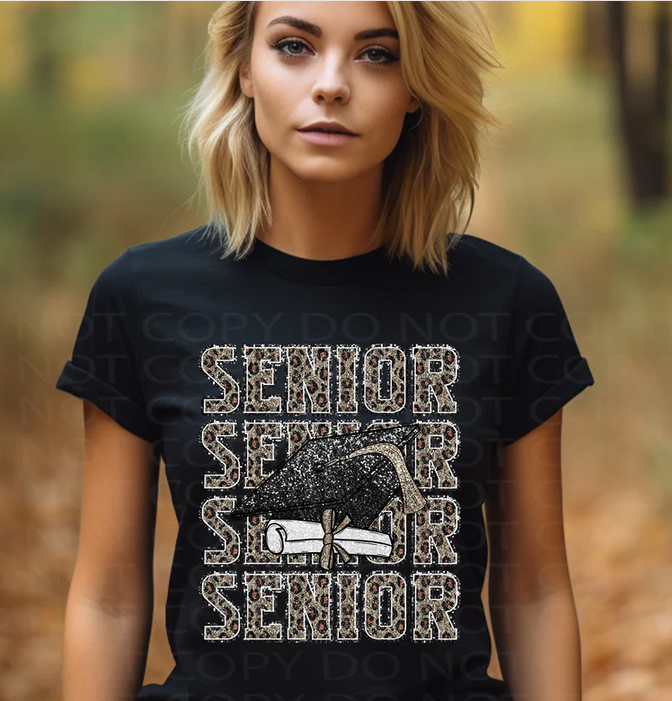 Senior Leopard Faux Sparkles