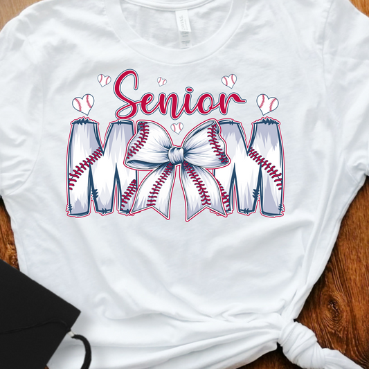 Senior Mom in Baseball Font