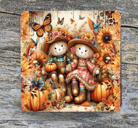 Set of Scarecrows Coaster