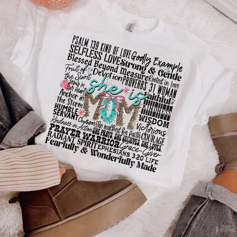 She is Mom Typography